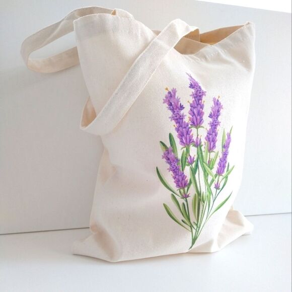 3/$25 Lavender Tote Bag - Picture 1 of 10